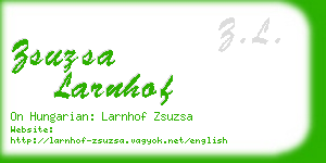zsuzsa larnhof business card